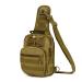 Huntvp Tactical breast pocket military shoulder bag military chest pack sling backpack molle crossbody bag shoulder bag mini with adjustable shoulder belt for men's trip hiking outdoor type-1 brown