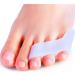 Povihome 10 Pack Pinky Toe Separator and Protectors, Triple Gel Toe Separators for Overlapping Toe, Curled Pinky Toes Separate and Protect White
