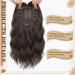 Nexyshe Hair Topper 14 Inch Wavy Hair Toppers with Bangs 6.5''X6.5'' Gluless Wig for Women Synthetic Hair Pieces for Thinning Hair Rich Brown - Buy Online on GoSupps.com