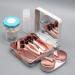 Portable Rose Gold Contact Lens Case with Cleaner Washer Eye Lens Applicator & Solution Bottle - Travel Size Kit for Daily Use - Buy Online on GoSupps.com