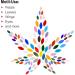 Yoption 100 Pieces Petal Mosaic Tiles - Hand-Cut Stained Glass Flower Leaves for Art & Home Decor - Mixed Color - Buy Online on GoSupps.com