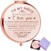 JCHCAMRY to My Niece Travel Pocket Cosmetic Engraved Compact Makeup Mirror with Gift Box Birthday Gift from Aunt and Uncle to Niece Graduation Wedding Anniversary Christmas(Rose Gold)
