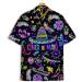 PIGO American Bigfoot Hawaiian Shirt for Men - Funny Sasquatch Button Down - Neon Mexico - X-Large - Buy Online on GoSupps.com