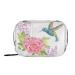 Pill Box Watercolor Flower Hummingbird Pill Case Travel Pill Organizer Bag Vitamin Organizer with Zipper