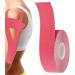 Fovolat Sports Tape Athletic Kinesiology Sports Tape Waterproof Breathable Kinesiology Tape | Athletic Tapes & Wraps Kinesiology Recovery Tapes Supports Muscles & Joints Hot Pink - Buy Online on GoSupps.com