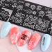 LEEQBCR 3pcs Nail Art Cutting Mold & Stencil Set | Unique Flower & Fruit Designs for DIY Nail Art - Buy Online on GoSupps.com