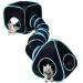 Cat Tunnels for Indoor Cats with Cube Tent Toys Combo, Pop Up Collapsible Crinkle Interactive Peek Hole, Cat Tube with Play Ball and Bell for Kitten, Puppy, Kitty, Rabbit Black