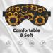 Sunflower Blooming Flowers Unisex Sleep Mask | Double-Sided Eye Mask for Sound Sleep & Skin Care - Buy Online on GoSupps.com