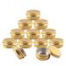 Basic packing 24 pieces 10ml Gold Empty Aluminum jar with screw cap aluminum dose Aluminum screw boxes of Cerz dose of cosmetics cosmetic cans tin cans with 24 pieces 25mm sticker