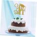 TOPBATHY Birthday Cake Toppers 10pcs 2021 Graduation Cake Arrangement Food Socket Paper Cake Topper Golden 13x13.5cm - Buy Online on GoSupps.com