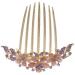 MERRYHAPY Opal Comb Tooth Comb Side Hair Combs Hair Comb for Women Hair Comb Clip Hair Topper Hair Clip for Wedding Combs for Women French Hair Comb Bridal Hair Clip Hair Pin Purple Alloy