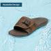 MEGNYA Men's Orthotic Walking Sandals | Arch Support, Plantar Fasciitis Relief | Comfortable Slide Sandals for Foot Pain | 11 W3 Dark Brown - Buy Online on GoSupps.com