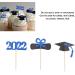 3 Pack Graduation Cupcake Insert 2022 Book Roll Doctor Hat Shape Black Blue Graduation Cake Insert Graduation Cupcake Topper for Celebrate Success Graduation - Buy Online on GoSupps.com