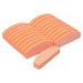 Lermende Mini Nail Files and Buffers 100/180 Grit Nail File Double Sides Nail Polish Buffer Block 20 PCS Half Moon Nail Buffer Block for Acrylic Nails (Orange)