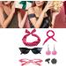 Polka Dot Headbands for Women Drop Earrings Headbands 1950s Outfi Set | Print Dangle Earrings with Vintage Hair Bands Chiffon Scarf Cat Eye Glasses Hot Pink One Size - Buy Online on GoSupps.com