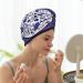 Blue & White Porcelain Microfiber Hair Towel - Soft Super Absorbent Quick Dry Wrap for Women | Ideal for Long Curly & Thick Hair - Buy Online on GoSupps.com