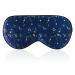 townssilk 100% Silk Sleep mask with Adjustable Strap Comfortable and Super Soft Eye mask Ultimate Sleeping aid Golden starrysky Blue Goldskyblue