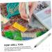 HOODANCOS Drilling Pen Set Gemstones for Nails Gems for Nails para Diamond Picture Pen Rhinestone for Nails Resin Tools Nail Gems Picker Drill Pen Cross Stitch Applique Stainless Steel Green 1.3X12.5CM - Buy Online on GoSupps.com