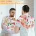 Retro Flower Bird Beard Bib Apron | Waterproof Hair Catcher for Men | Ideal Grooming Gift with Suction Cups - Buy Online on GoSupps.com