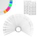 50 PCS Transparent Nail Swatches Sticks TEOYALL Fan-shaped Nail Polish Display Board Nail Art Tips Practice Sticks (50pcs)