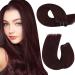 Moresoo Human Hair Extensions Weft Burgundy Red Sew in Hair Extensions Wine Red Weft Hair Extensions Real Human Hair 22 Inch 100g #99J 22 Inch(Pack of 1) WEFT #99J