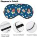 Popcorn and Movie Tickets Sleep Mask - Adjustable Strap Blindfold for Men & Women - Blocks Light for Night Travel Nap - Buy Online on GoSupps.com