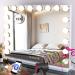 Fenair Bluetooth Vanity Mirror with Lights, 28"X23" Large Lighted Hollywood Makeup Mirror with Bluetooth Speaker 18 Brightness Adjustable Bulbs 3 Color Mode Sturdy Metal Framed Mirror for Table/Wall 28x22inch Bluetooth