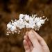Sooshin Porcelain Flower Bridal Hair Comb with Pearl and Crystal Accents - Gold Wedding Headpiece for Bride and Bridesmaids - Buy Online on GoSupps.com