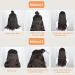 MeeQee Halo Hair Extensions for Women Invisible Adjustable Wire 20 Inch Synthetic Long Curly Wavy Hair Pieces with Secure Clips Easy to Use Natural Looking(Mixed gold Mixed brown Brown) - Buy Online on GoSupps.com