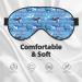 Blue Fish Print Sleep Eye Mask - Soft Blindfold with Elastic Strap for Travel & Night Sleeping - Buy Online on GoSupps.com