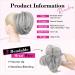 REECHO Messy Bun Hair Piece Claw Clip Short Ponytail Extension - Silver Grey - Buy Online on GoSupps.com