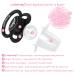 LittleForBig Large Shield Printed Pacifier II | Adult Size Princess Crown Pattern - Black | International Shipping - Buy Online on GoSupps.com