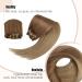FSHINE 50cm Clip-In Hair Extensions - 20in Balayage Chocolate Brown to Dirty Blonde | 120g Real Remy Hair - 7Pcs #Ba10/14 - Buy Online on GoSupps.com