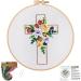 Louise Maelys Cross Lily Pattern Embroidery Starter Kit Cross Stitch Kits for Adults with Embroidery Hoop Needles Threads Instruction -Easter Jesus kit-1