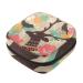 Menstruation pad bag with zipper women's napkin bag tampons collective bag for women and girls (Christmas deer with sketch flower)