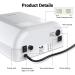 MelodySusie 36W Nail Lamp for Gel Polish - Professional Curing Lamp with 3 Timer Settings - Sliding Tray for Manicure/Pedicure - Resin White - Buy Online on GoSupps.com