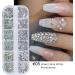 Sanwood 12 Grids Nail Art Flakes & Glitter - Colorful Sequins Gems & Shell Strass for DIY Manicure & Handicrafts - Buy Online on GoSupps.com