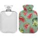 NAANLE Transparent Hot Water Bottle - Watercolor Red Watermelon Design | 1L Bed Warmer for Pain Relief & Heat Therapy - Buy Online on GoSupps.com