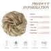 Fine Hair Part with Rubber Band - Dutt Hair Tie & Ponytail Extensions for Women & Girls - Light Ash Brown & Bleaching Blonde 38g - Curly Hair Accessories - Buy Online on GoSupps.com
