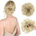 Vlasy Messy Bun Hair Piece for Women Curly Wavy Hair Scrunchies Bun Extensions Hairpieces Synthetic Hair Chignons Accessories Updo for Girls(101# 35g) 35g 101#