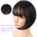 Minkissy 1pc Wig Air Bangs Hair Two Side Bangs Hair Extensions Bang Clip in Bangs Real Human French Barrette Hair Clips Tops for Women Straight High Temperature Wire Miss Real Person Black - Buy Online on GoSupps.com