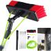 30ft(9m) Washing Kit: Water-fed Brush and Window Cleaning Set Window Cleaning Pole Water Fed Telescopic Brush Extendable Long Reach Window Cleaner Equipment 30cm Brush Head 9m Rod