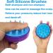 Hair Shampoo Brush & Scalp Massager - Promote Hair Growth with Soft Silicone Bristles (Purple) - International Shipping - Buy Online on GoSupps.com