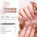 Semi Cured Gel Nail Strips Gel Nail Stickers - 20 Pcs Nail Stickers for Nail Art - Soft Self-Adhesive Gel Nail Wraps Easy Apply & Remove for Salon-Quality Manicure Kit (UV/LED Lamp Required)(BSS-0342) - Buy Online on GoSupps.com