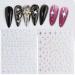 Aurora Holographic Nail Art Stickers - 9 Sheets | Self-Adhesive Pegatinas | Glitter Heart Flame Stars Butterfly Moon Design | Nail Supplies - Buy Online on GoSupps.com