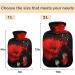 NAANLE 2L Hot Water Bottle with Red Poppy Cover - Pain Relief Menstrual Cramps & Heat Therapy - Buy Online on GoSupps.com