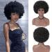 Short Afro Wigs for Black Women  Big Bouncy Fluffy Afro Kinky Curly Wig  Premium Synthetic Soft Natural Looking Black Curly Afro Wig 70's Large 1B