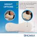 SINOMAX Golden Diamond Contour Memory Foam Neck Pillow - Firm Support for Back & Cervical Relief - 26 x 14 x 4-5 inches (Queen) - Buy Online on GoSupps.com