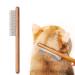 Longbest long and short comb for cats and dogs removes knots and matters felly care comb skin -friendly pet comb made of steel with wooden handle for cats long and short combs for pets