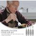 Adaptive Utensils 5Pcs Set for Hand Tremors & Arthritis - Non-Weighted Silverware with Non-Slip Handles - Ideal for Parkinson's & Elderly Use - Light Grey - Buy Online on GoSupps.com